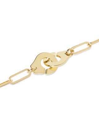 18K Yellow Gold Menottes Dinh Van Handcuff Chain Link Bracelet