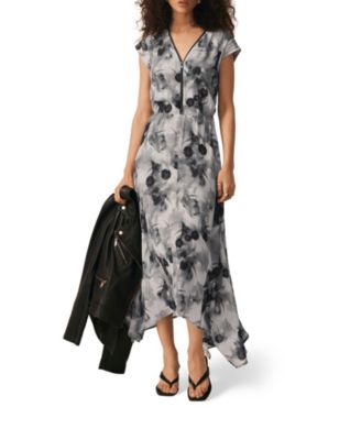 Women's Abstract Print Midi Dress