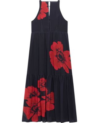 Women's Floral Keyhole Maxi Dress
