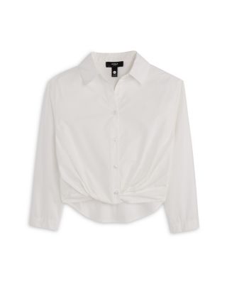 Girls' Poplin Woven Roll Front Shirt - Big Kid