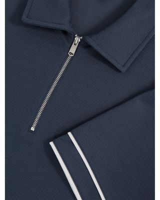 Textured Zip Polo Shirt