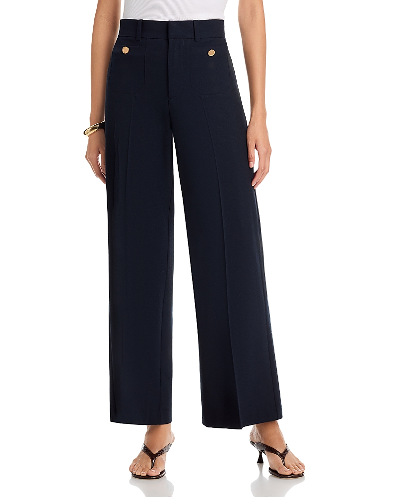 Frame The Modernist Pocket Palazzo Pants In Blue