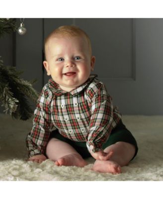 Boys' Ivory Tartan Cord Set - Little Kid