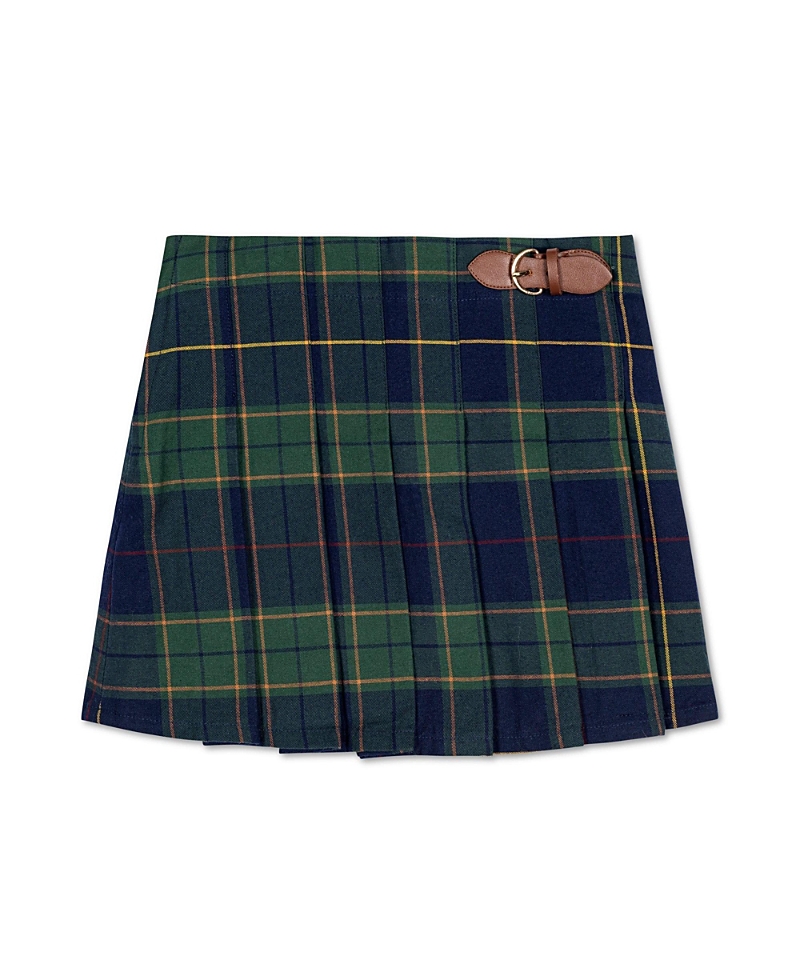 Hope & Henry Girls' Organic Pleated Skirt with Buckle Detail - Baby, Little Kid, Big Kid