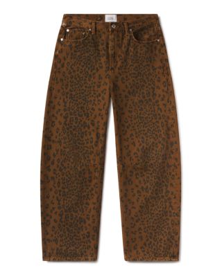 Miro Relaxed Tapered Jeans in Sepia Cheetah