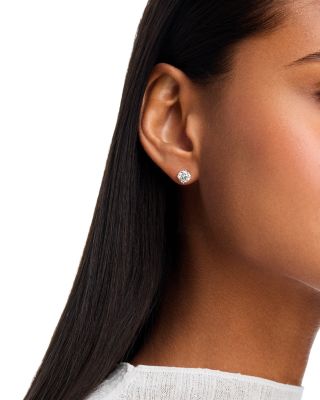  Certified Diamond Stud Earrings in 14K Gold, 2.0 tcw