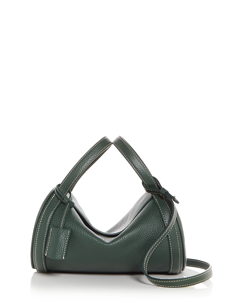 Polo Ralph Lauren Polo Play Barrel Leather Duffel Bag In Green
