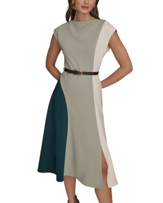 Color Block A Line Dress