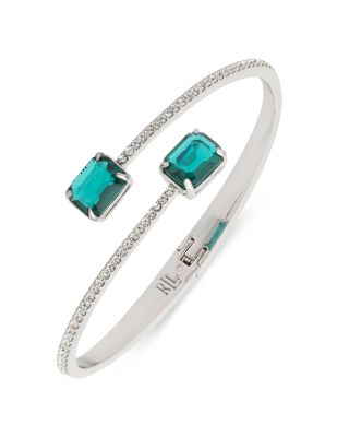 Stone Bypass Bangle Bracelet