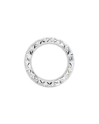 Diamond Emerald Cut Eternity Diamond Band in 14K White Gold, 3.0 tcw