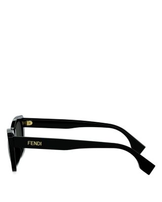Lettering Geometric Sunglasses, 53mm