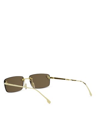 First Crystal Rectangular Sunglasses, 54mm