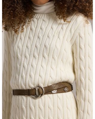 Girls' Cable Knit Cotton Sweater Dress - Big Kid