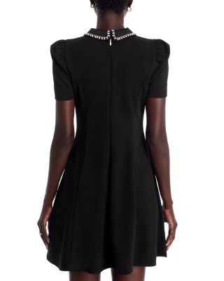 Satin Collar Mini Dress