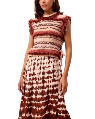 Desmond Fringe Trim Sleeveless Sweater