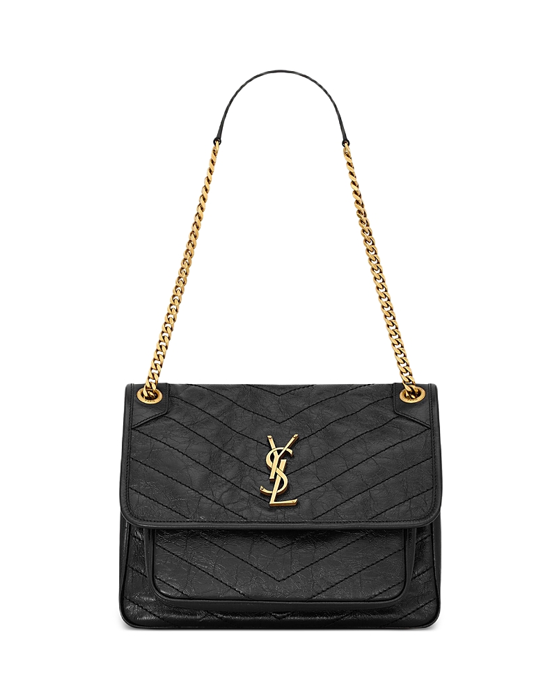 Saint Laurent Niki Medium Shoulder Bag in Vintage Leather · OS