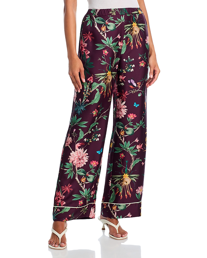 La Doublej La Double J Silk Pajama Pants In Multi