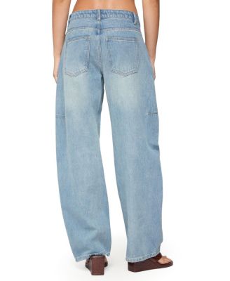 Korie Barrel Leg Low Rise Light Rinse Wash Jeans
