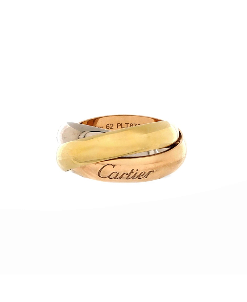 Pre-owned Pre-owned Cartier Cartier Large Trinity Ring 18k Tricolor Gold