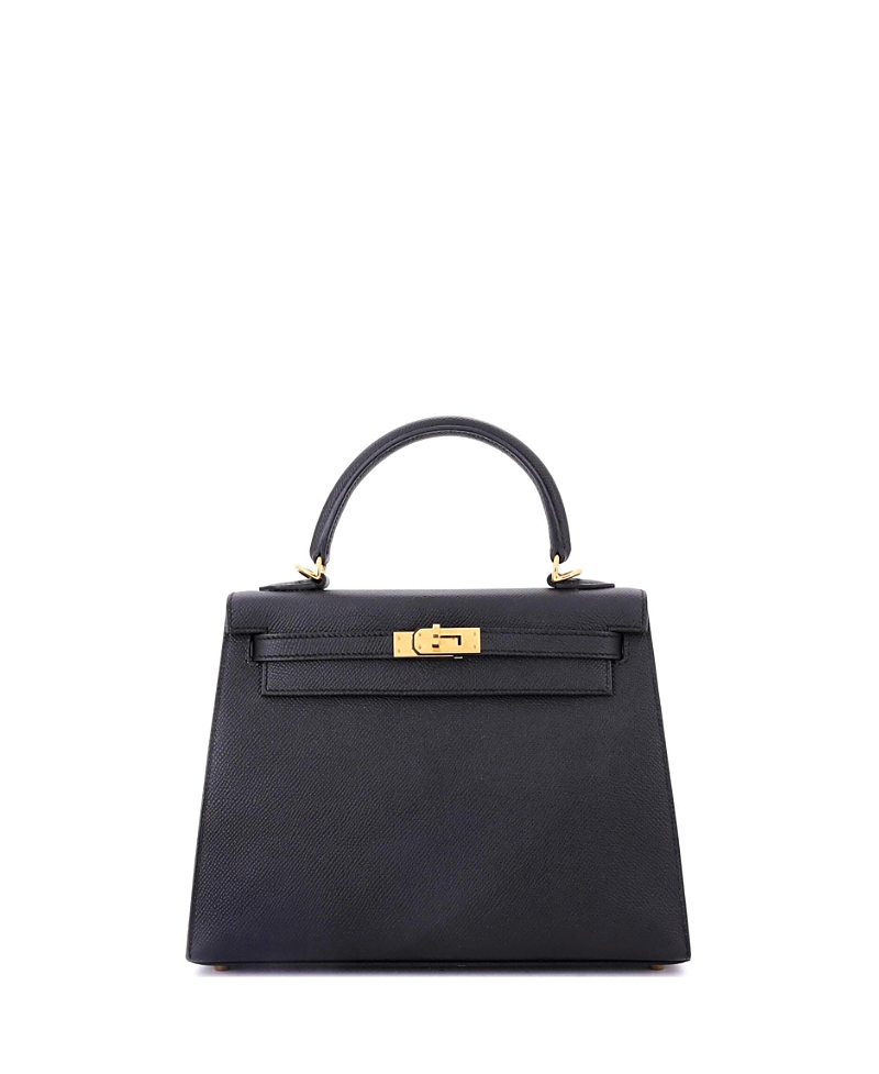 Pre-owned Pre-owned Hermes Hermes Kelly 25 Handbag Black Epsom With Gold Hardware