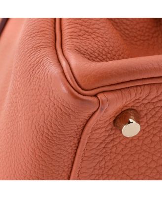 Kelly 32 Handbag Orange Togo with Gold Hardware