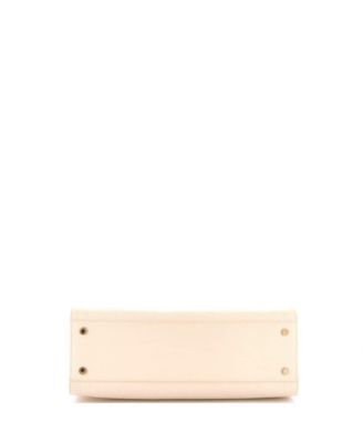  Medium Logo Convertible Tote Embroidered Leather