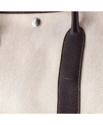  36 Garden Party Tote Toile and Leather