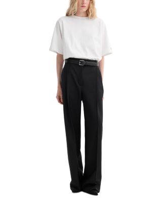 Mid Rise Pleated Front Pants