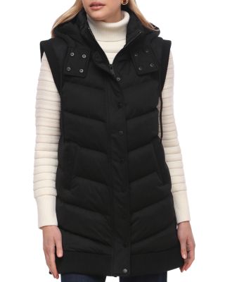 Long Hooded Puffer Vest