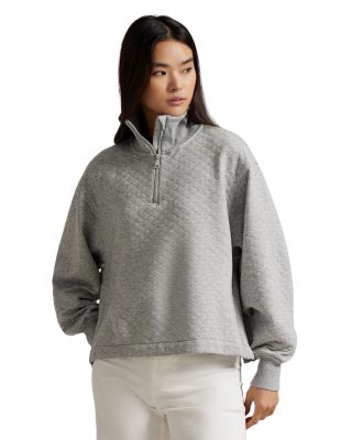 Quilted Half Zip Pullover