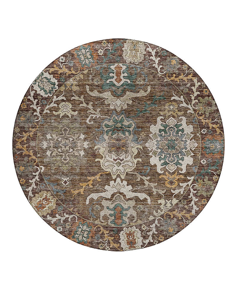 Dalyn Rug Company Silk Road Sr8 Round Area Rug, 8'0x8'0 In Brown