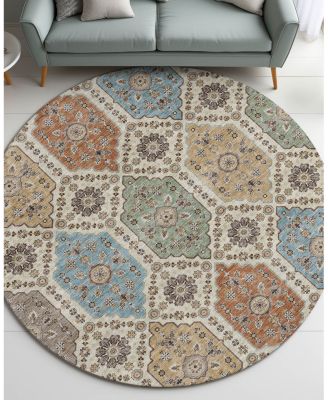 Dalyn Rug Company Silk Road SR7 Round Area Rug, 8'0"x8'0"