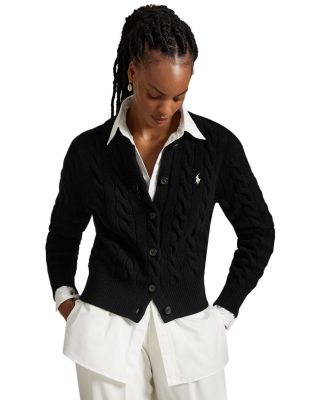 Cable Knit Wool Cashmere Cardigan