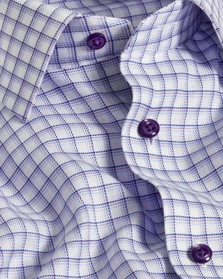 Trim Fit Printed Dobby Dress Shirt