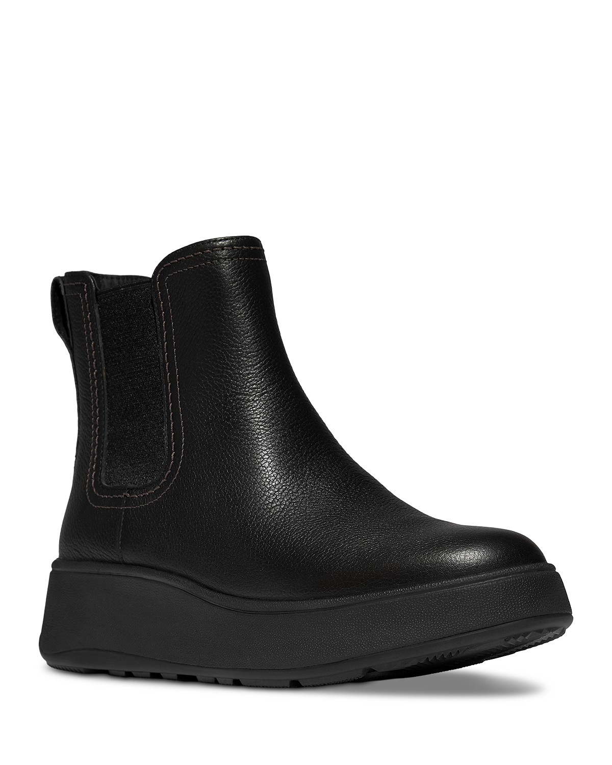 Women's F-Mode Stitch Warm Tumbled Leather Chelsea Boots