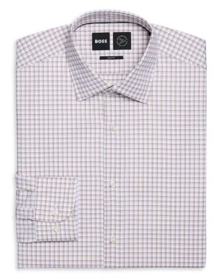 Performance Stretch Check Slim Fit Dress Shirt