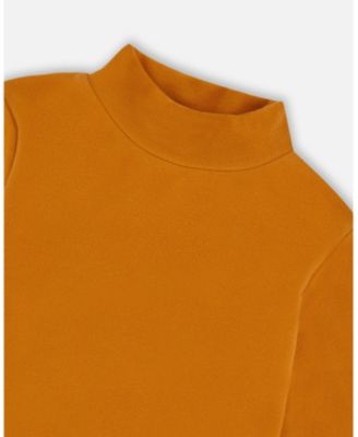  Girls' Super Soft Ribbed Mock Neck Top - Little Kid