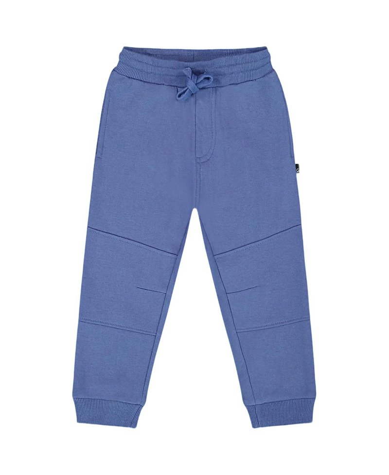 Deux Par Deux Boys' Fleece Sweatpants With Articulated Knees - Baby In Blue