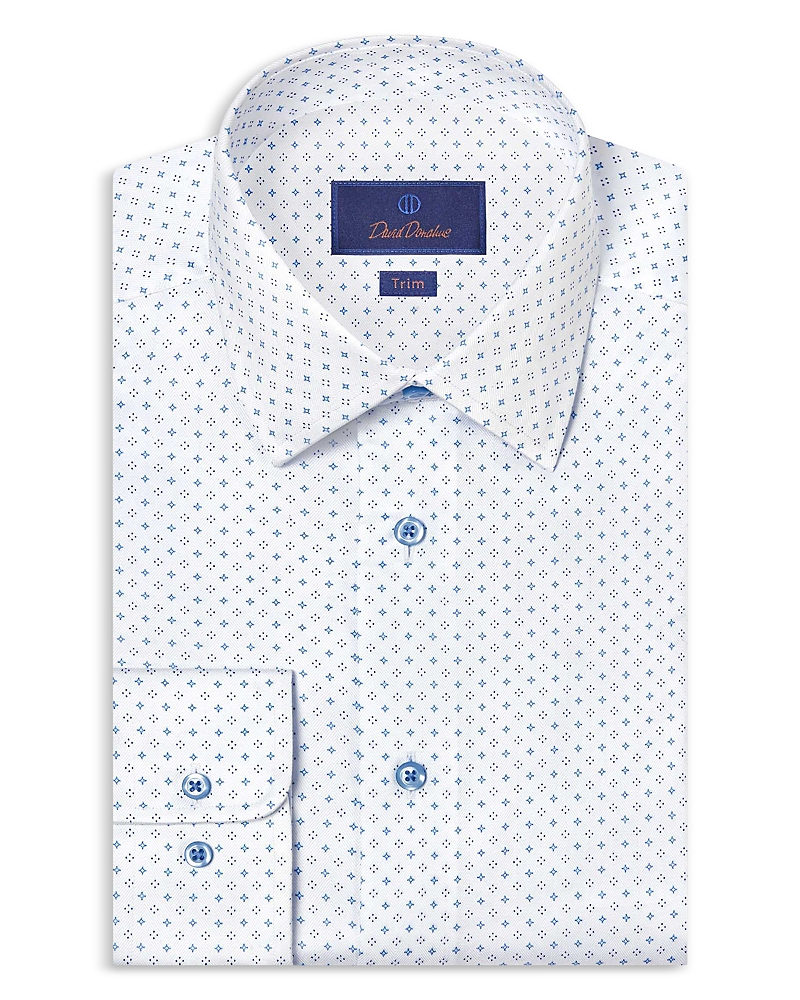 David Donahue Slim Fit Printed Dress Shirt In Multi