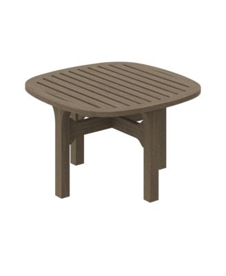Saratoga Square Outdoor Patio Teak Wood Side Table