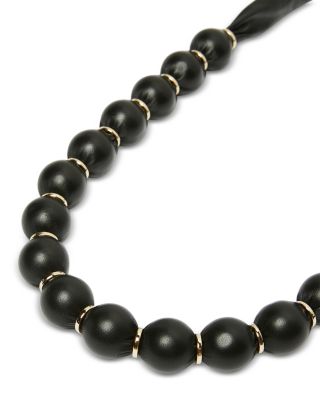 Fachiro Leather Maxi Ball Necklace