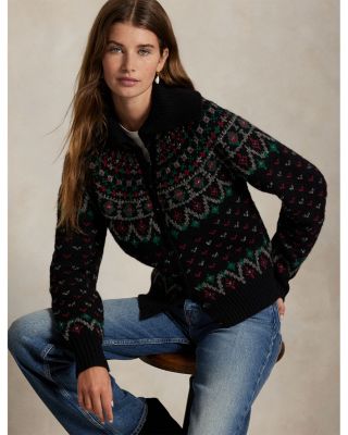 Fair Isle Wool Blend Cardigan