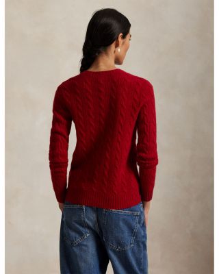 Cable Wool Cashmere Crewneck Sweater