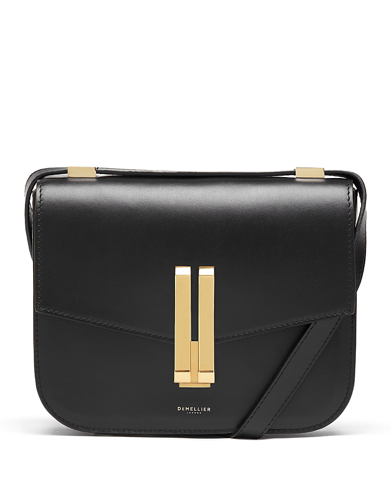 Demellier Black Vancouver Leather Cross Body Bag In Black