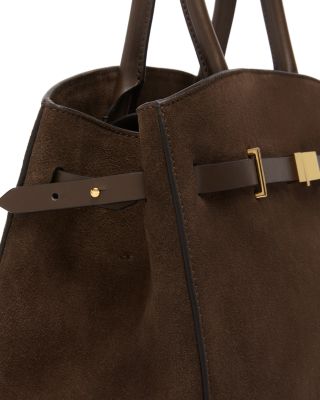 The Mini Hudson Suede Top Handle Bag