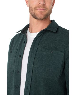 Long Sleeve Button Front Knit Shirt