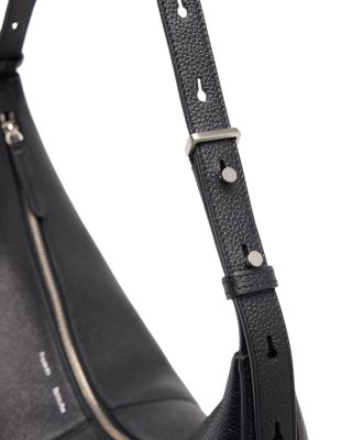 Pebbled Leather Hobo Slide Bag