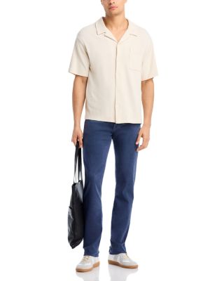 L'Homme Slim Brushed Twill Pants in Dark Blue