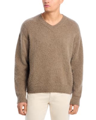 Brushed Cashmere V Neck Sweater