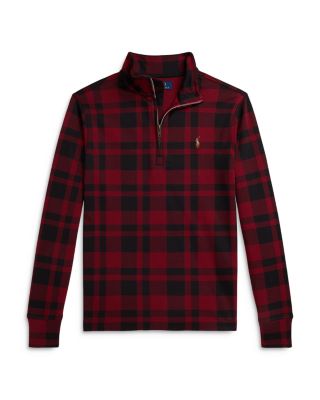 Boys&#39; Plaid Cotton Interlock Pullover - Big Kid